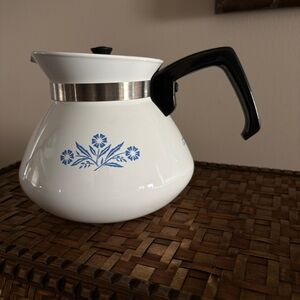 CorningWare Blue Cornflower Tea Kettle, 6 Cups, Vintage